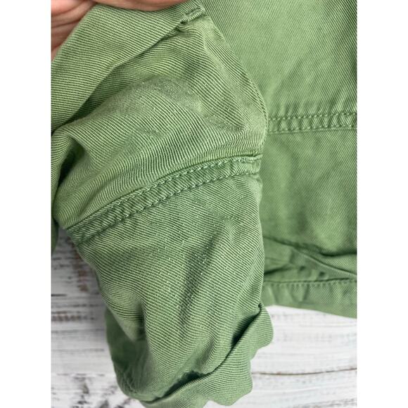 GAP Green Lyocell Drawstring Shorts Large Soft 3” Pockets Summer Beach Neutral - Picture 8 of 8